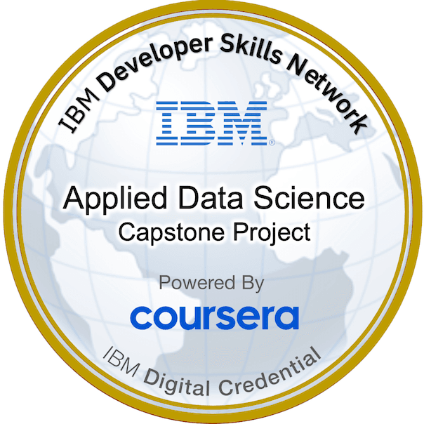 Applied Data Science Capstone badge